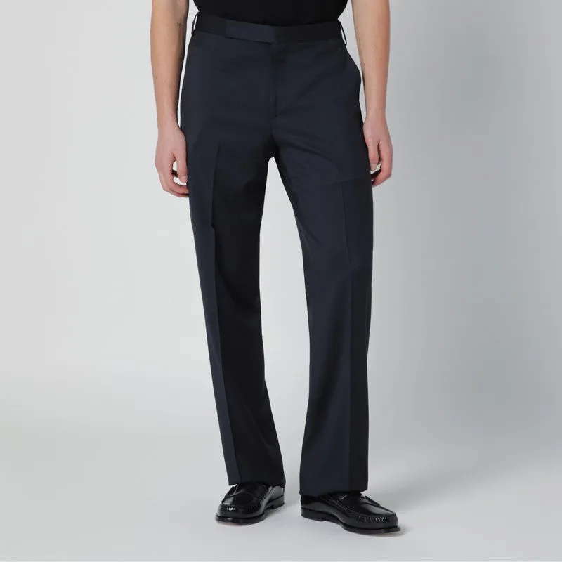 Blue Wool Trousers sold by Wanan Luxury