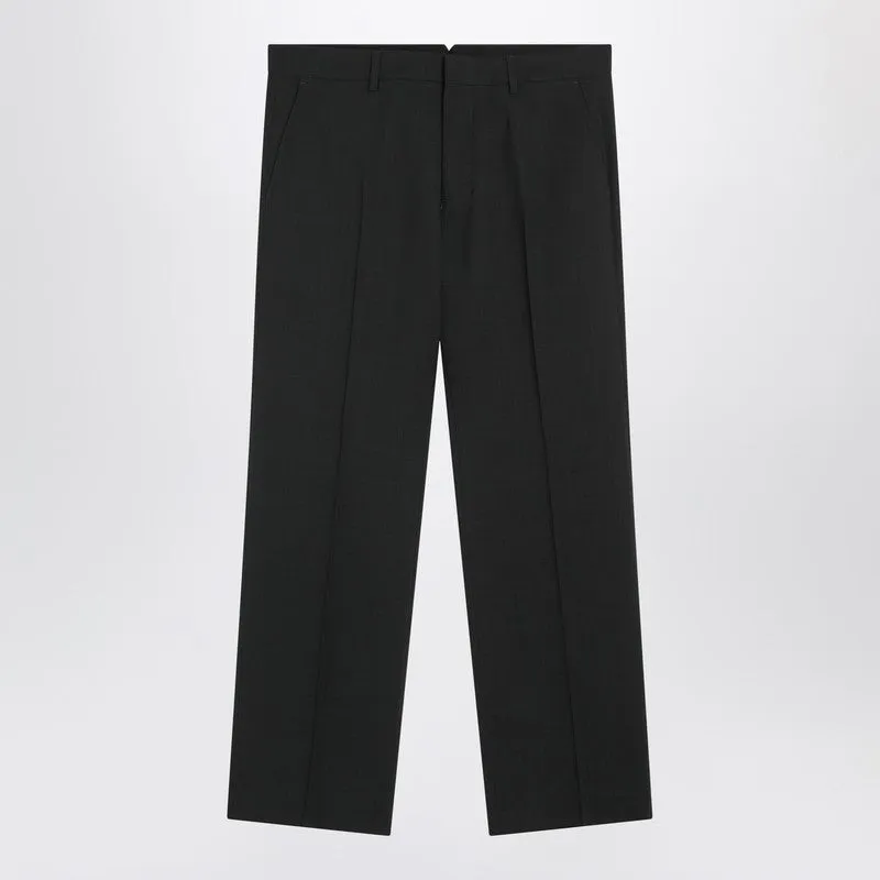 Charcoal Grey Wool Trousers sold by Wanan Luxury