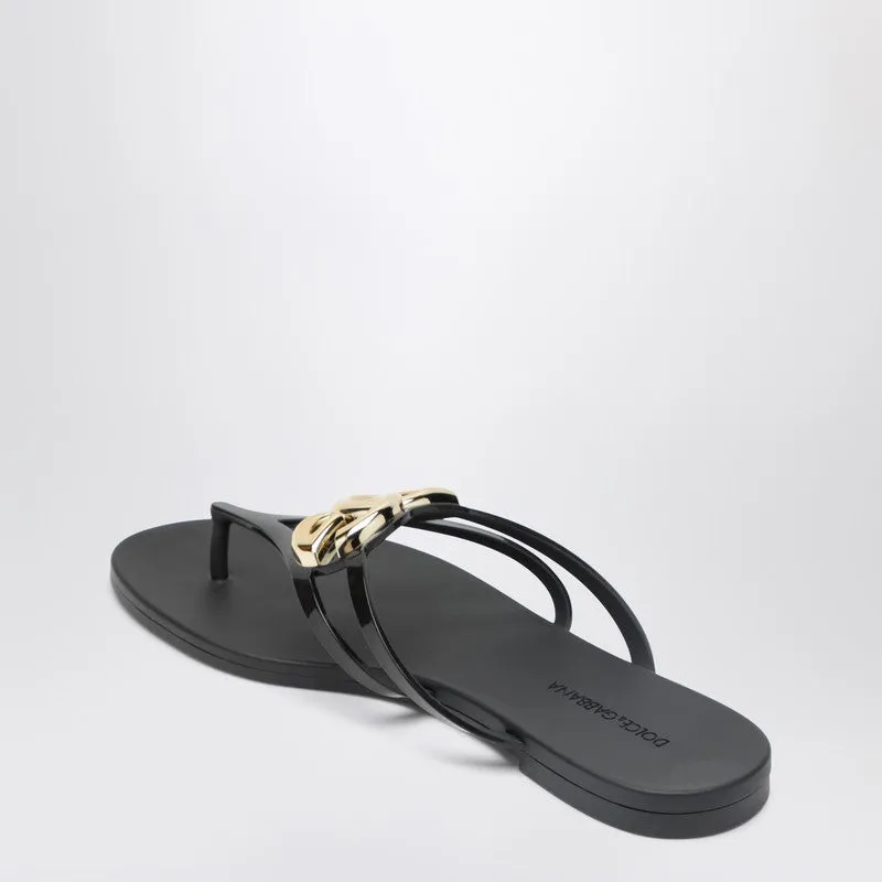 Dg Thong Sandals In Black/Gold sold by Wanan Luxury product image thumbnail 2
