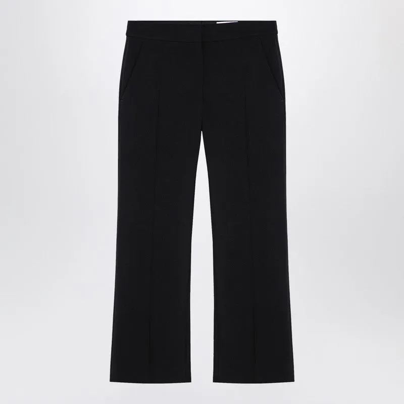 Black Tailored Trousers In Wool sold by Wanan Luxury