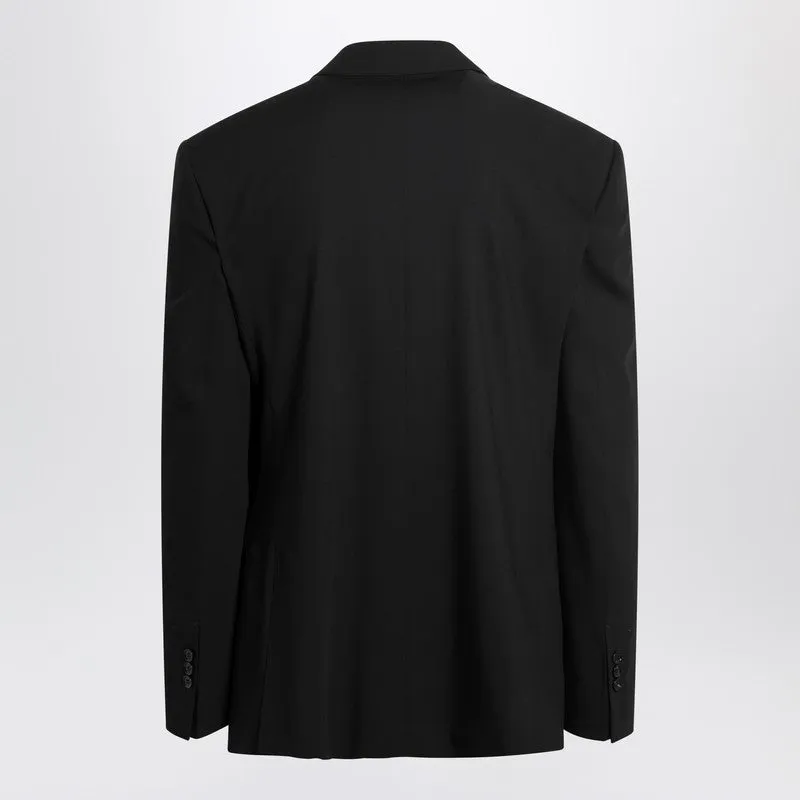 Black Single-Breasted Wool Jacket sold by Wanan Luxury product image thumbnail 2