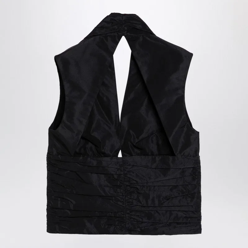 Black Zipped Waistcoat sold by Wanan Luxury product image thumbnail 2