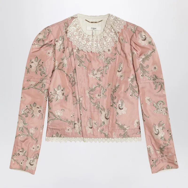 Baroque Silk-Blend Taffeta Jacket With Floral Jacquard made by Chloe