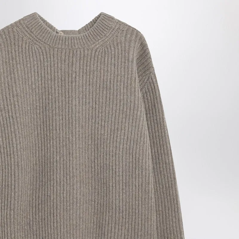 Oversized Beige Ribbed Sweater sold by Wanan Luxury product image thumbnail 2
