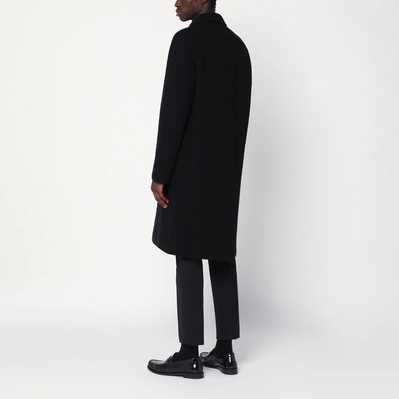 Black Single-Breasted Wool Coat sold by Wanan Luxury product image thumbnail 2