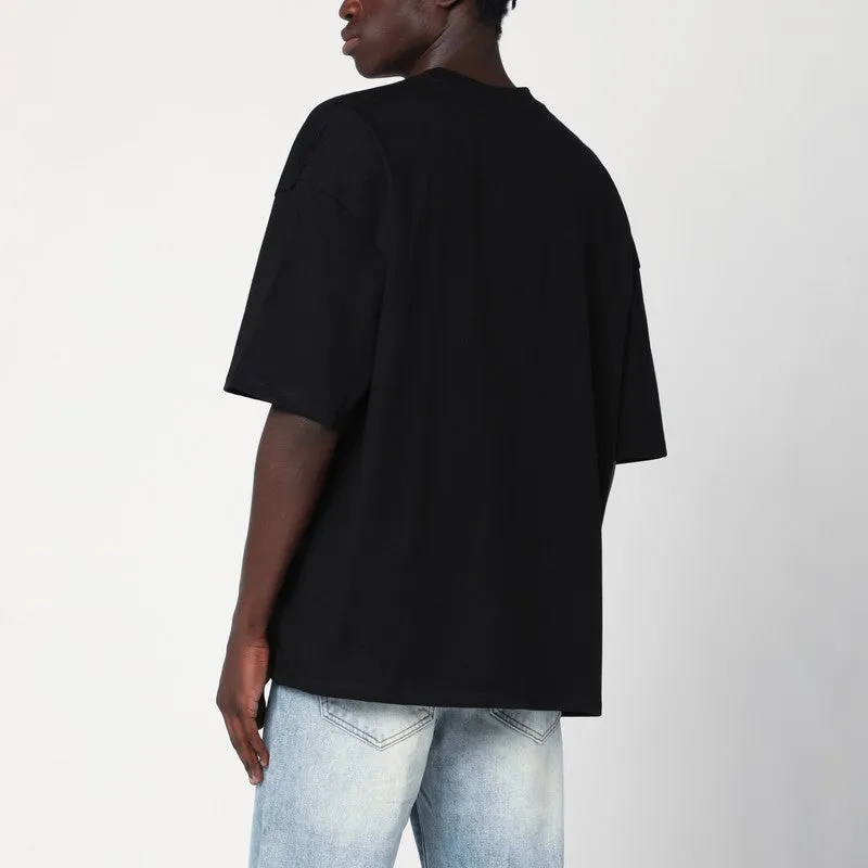 Black Cotton T-Shirt With Logo Patch sold by Wanan Luxury product image thumbnail 2