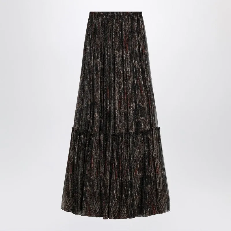 Ruffled Skirt With Paisley Print sold by Wanan Luxury product image thumbnail 2