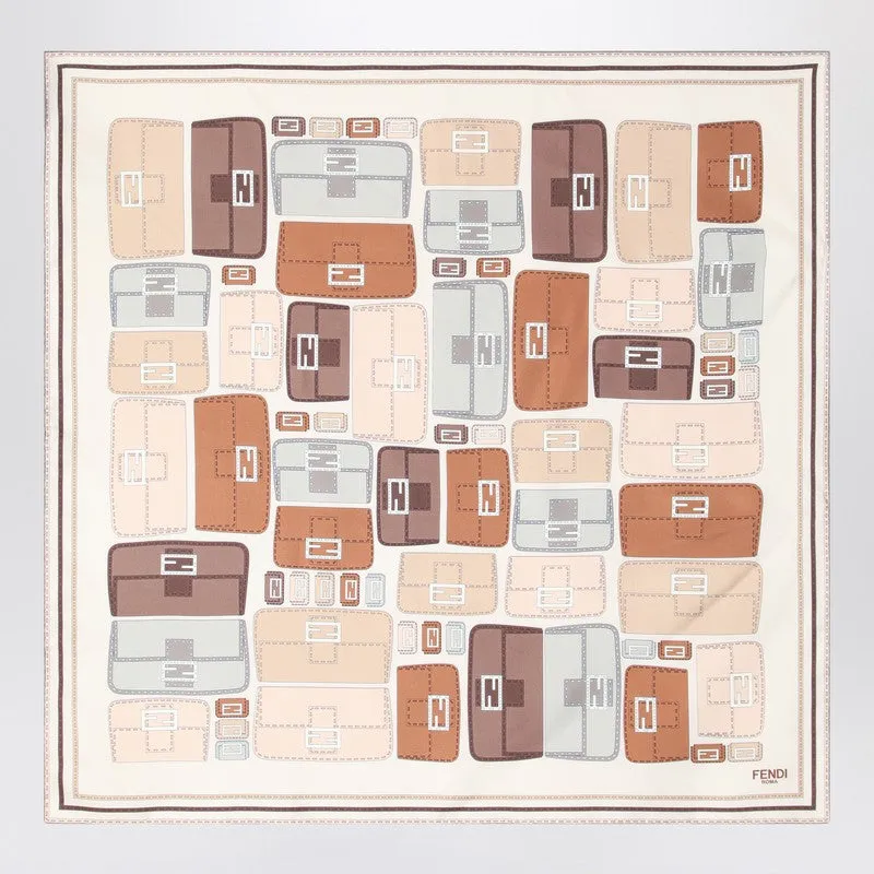 Beige Silk Foulard Baguette sold by Wanan Luxury