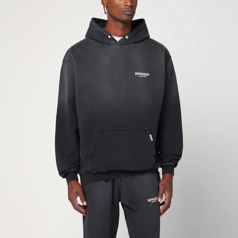 Washed Black Oversized Hooded Sweatshirt sold by Wanan Luxury