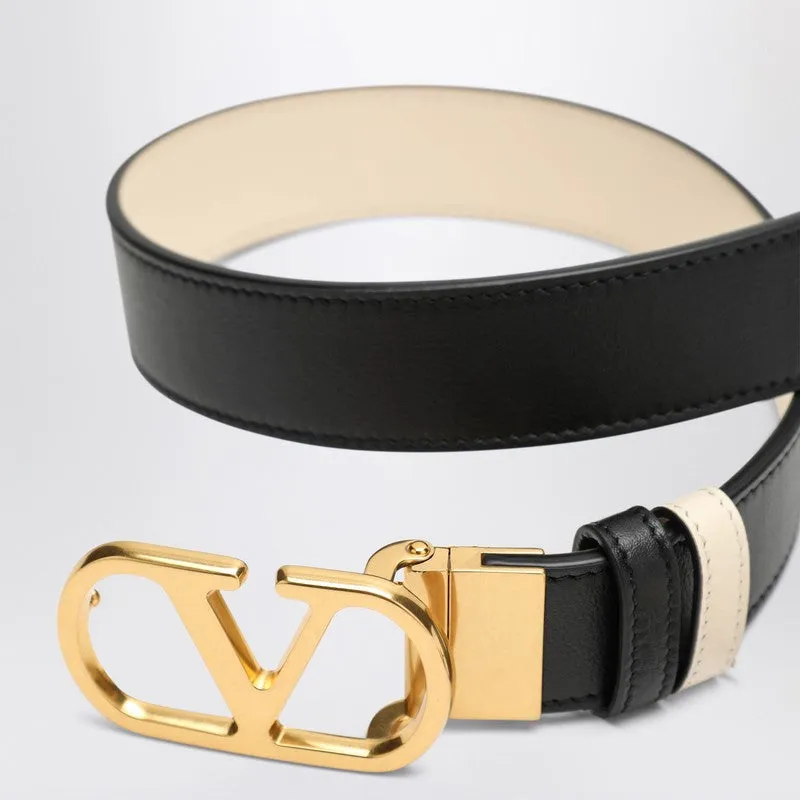 Reversible V Logo Signature Belt In Black/Butter White sold by Wanan Luxury product image thumbnail 2