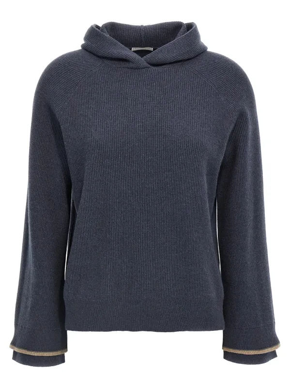Hooded Sweater Sweaters And Cardigans Blue sold by Wanan Luxury