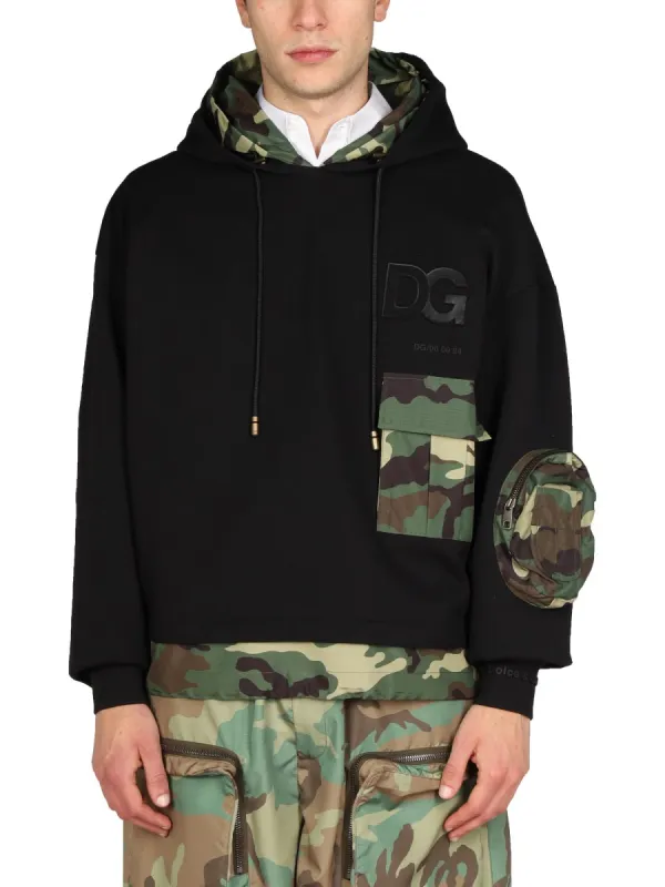 Sweatshirt With Camo Details made by Dolce & Gabanna