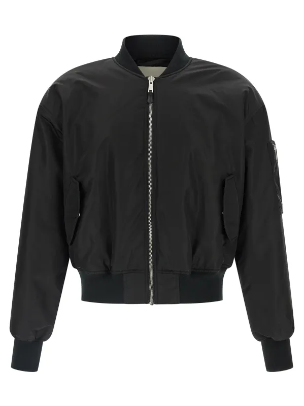Nylon Bomber Jacket Puffer Jackets Black sold by Wanan Luxury