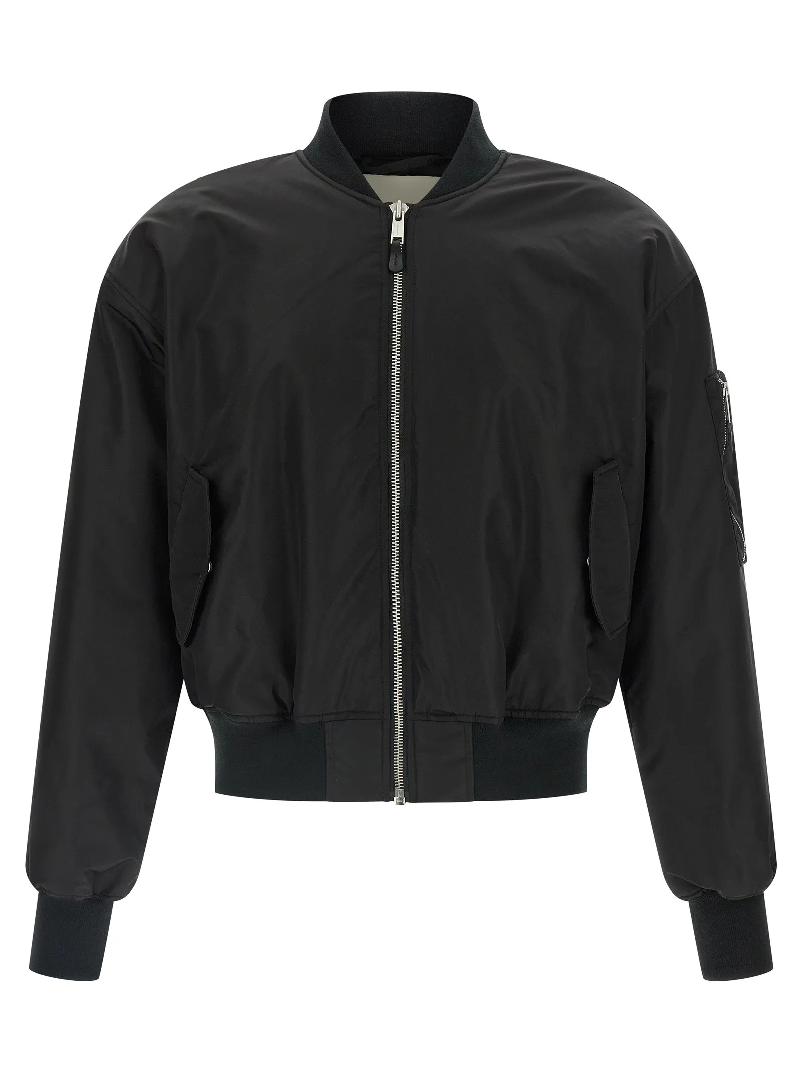 Nylon Bomber Jacket Puffer Jackets Black sold by Wanan Luxury