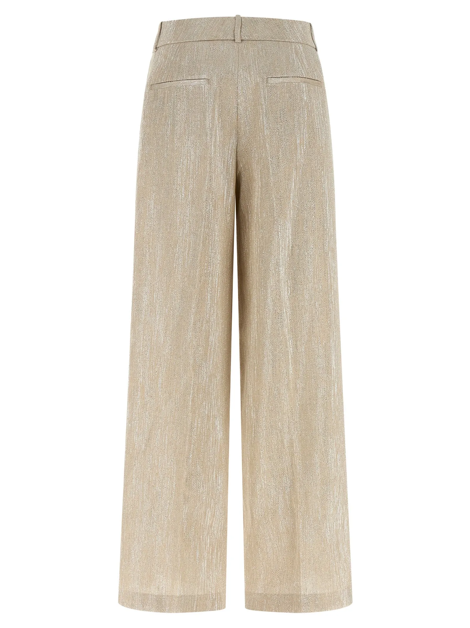 Lamé Thread Trousers Pants Beige sold by Wanan Luxury product image thumbnail 2