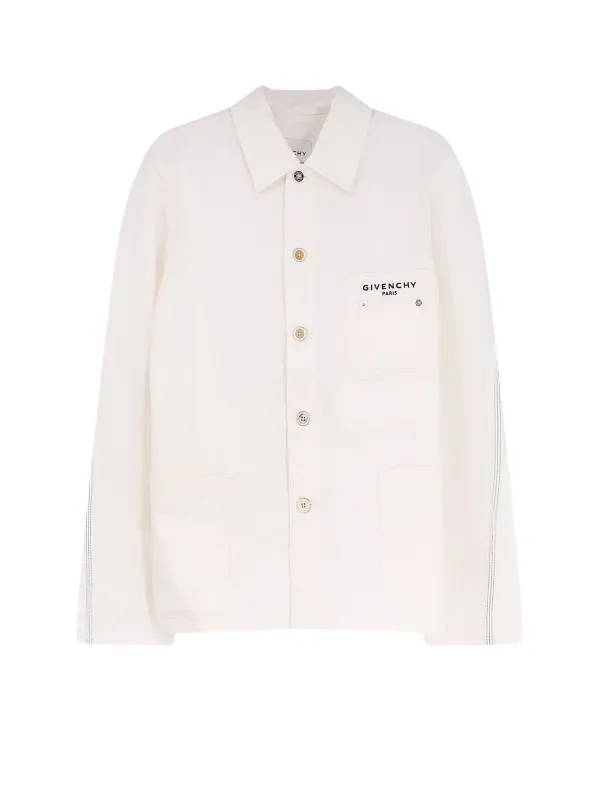 Denim Jacket With Iconic Lettering Logo On The Front sold by Wanan Luxury