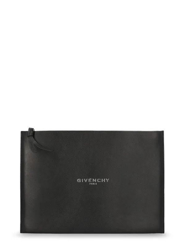 Leather Clutch Bag With Lettering Logo On The Front sold by Wanan Luxury
