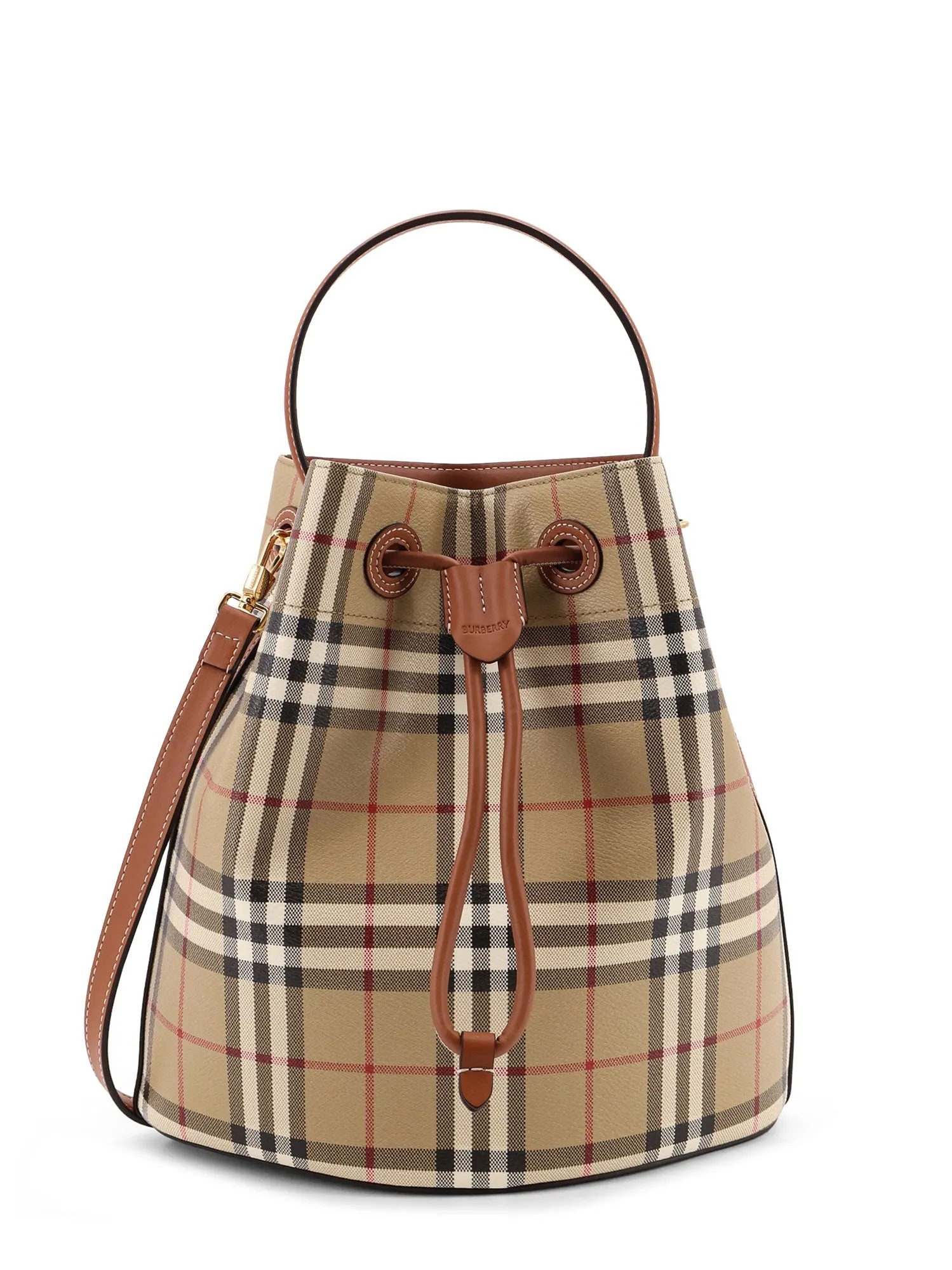 Coated Canvas Bucket Bag With Check Pattern sold by Wanan Luxury