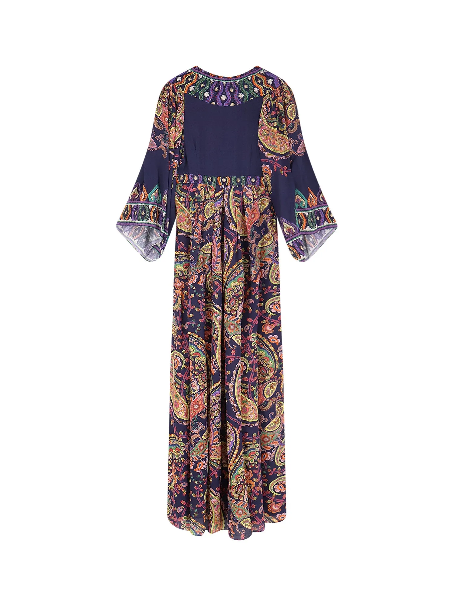Multicolor Viscose Long Dress sold by Wanan Luxury product image thumbnail 2