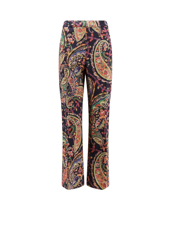 Multicolor Fabric Trousers sold by Wanan Luxury