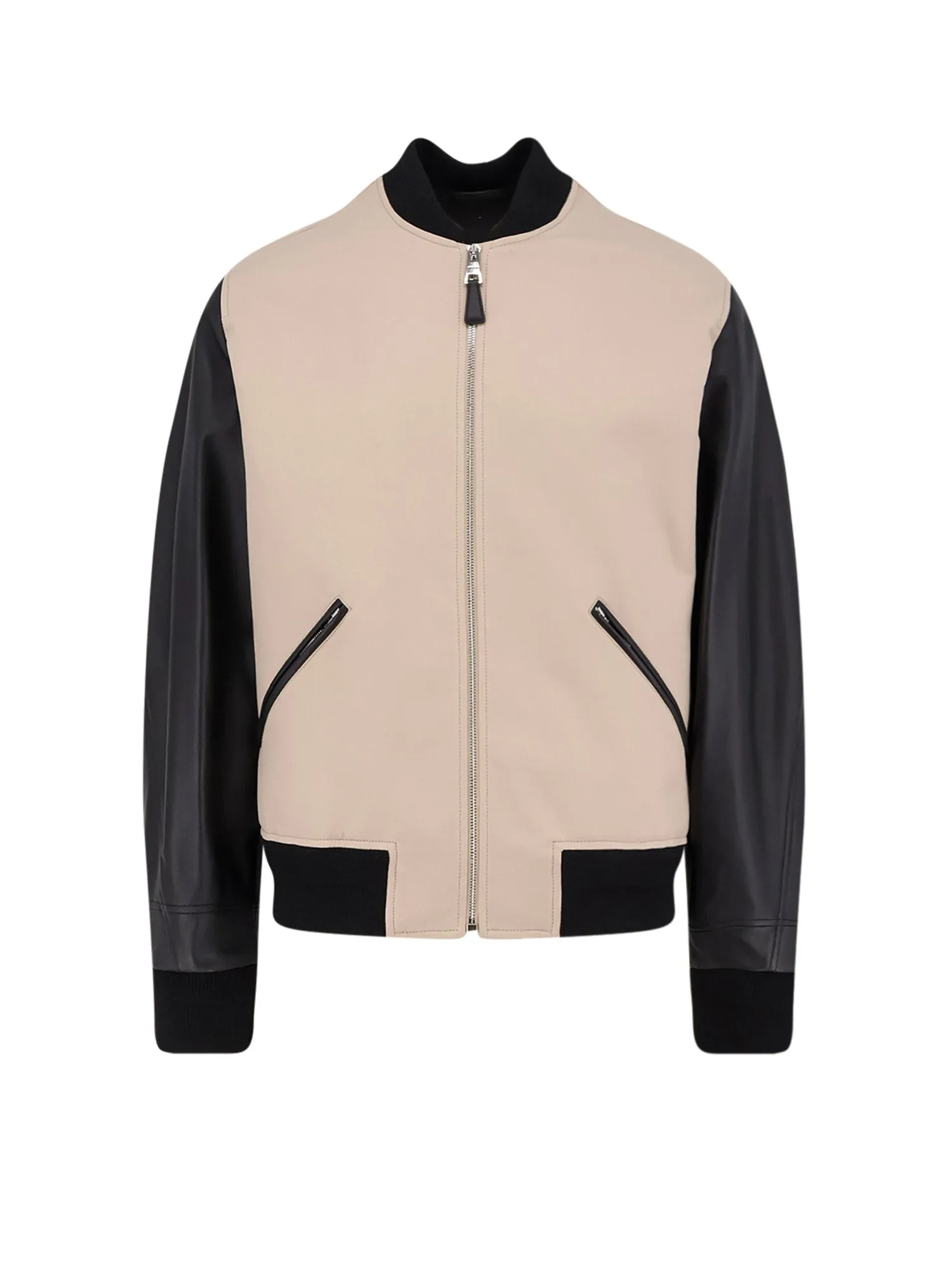 Cotton Jacket With Leather Sleeves sold by Wanan Luxury