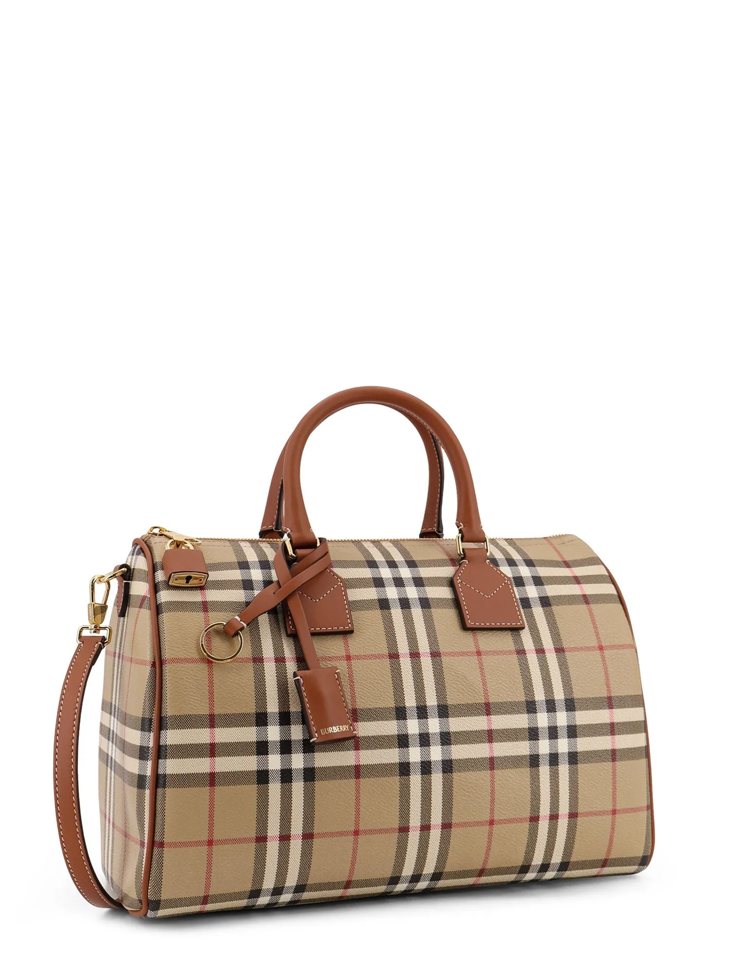 Coated Canvas Handbag With Check Pattern sold by Wanan Luxury product image thumbnail 3