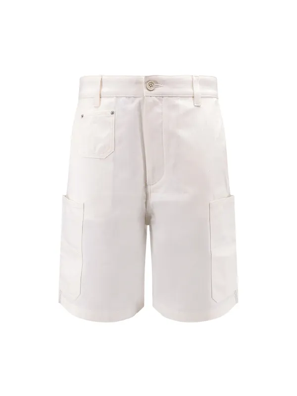 Cotton Bermuda Shorts With Logo Embroidery sold by Wanan Luxury