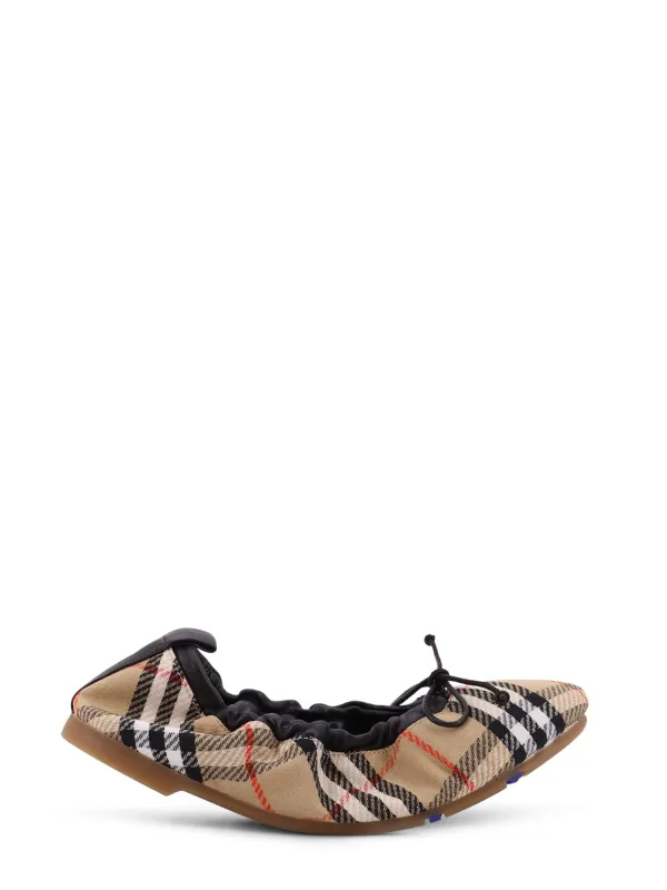 Fawn Ballerinas With Traditional Check Motif sold by Wanan Luxury