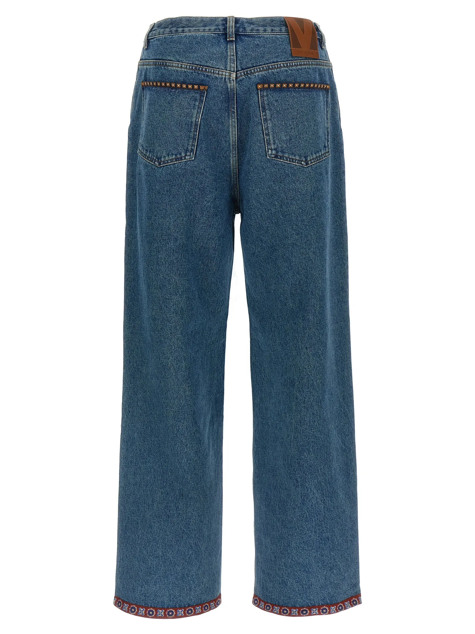 Valentino Garavani Floral Insert Jeans Blue sold by Wanan Luxury product image thumbnail 2