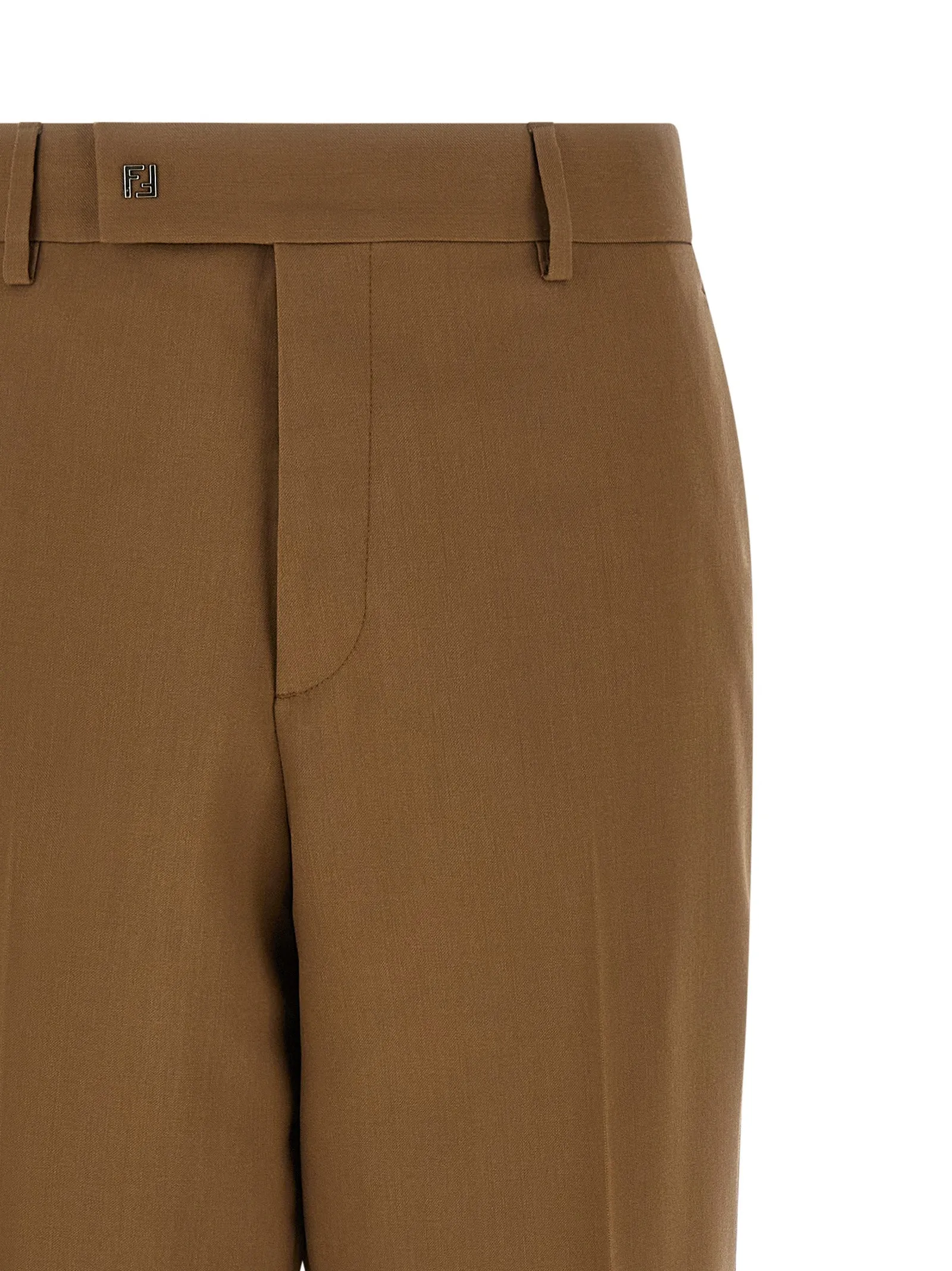 Gabardine Wool Trousers Pants Brown sold by Wanan Luxury product image thumbnail 3