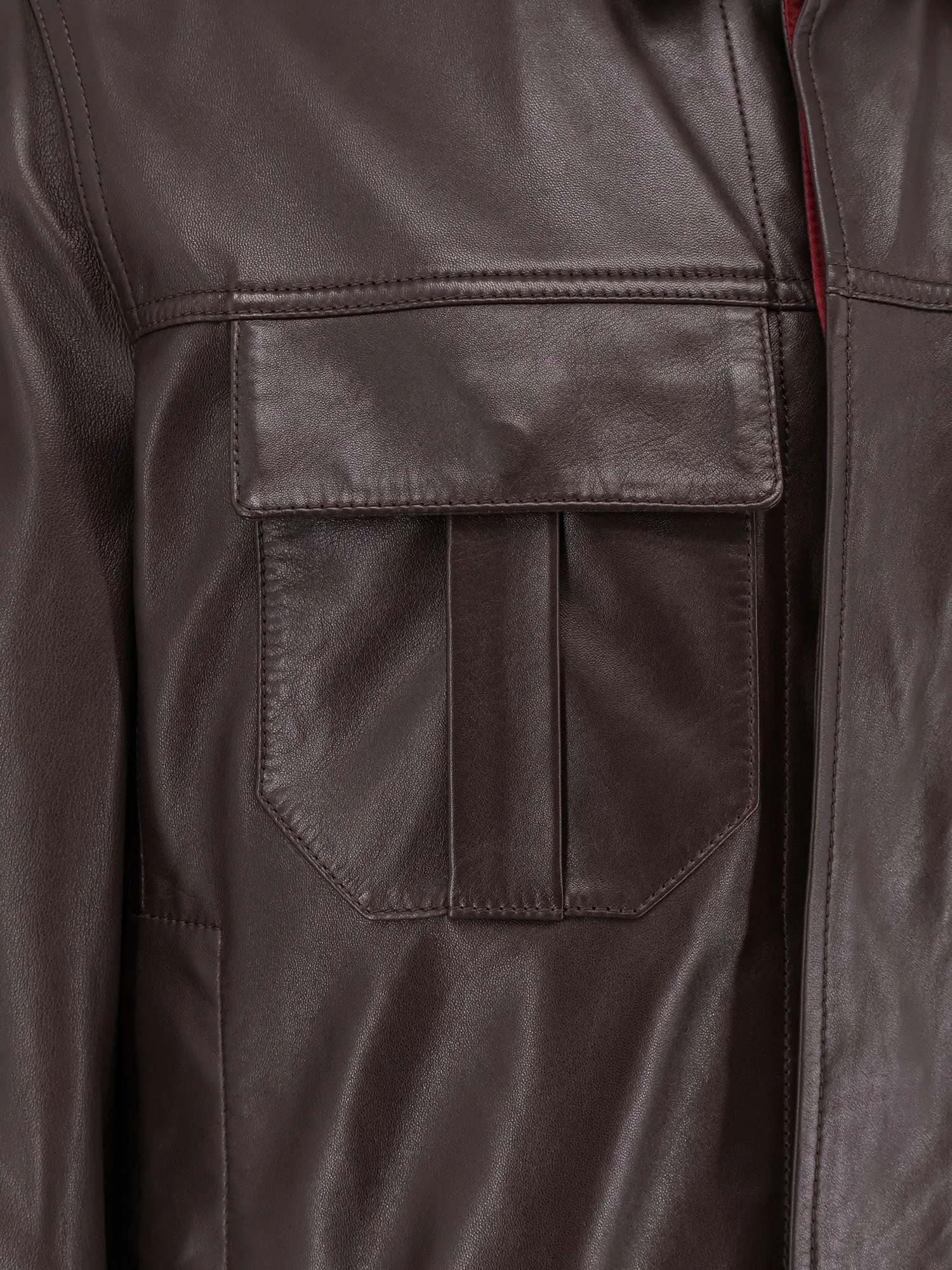 Leather Jacket With Pockets sold by Wanan Luxury product image thumbnail 3