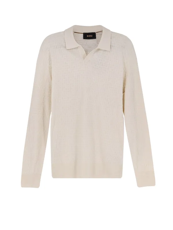 Silk Sweater With Processing All-Over made by Hugo Boss