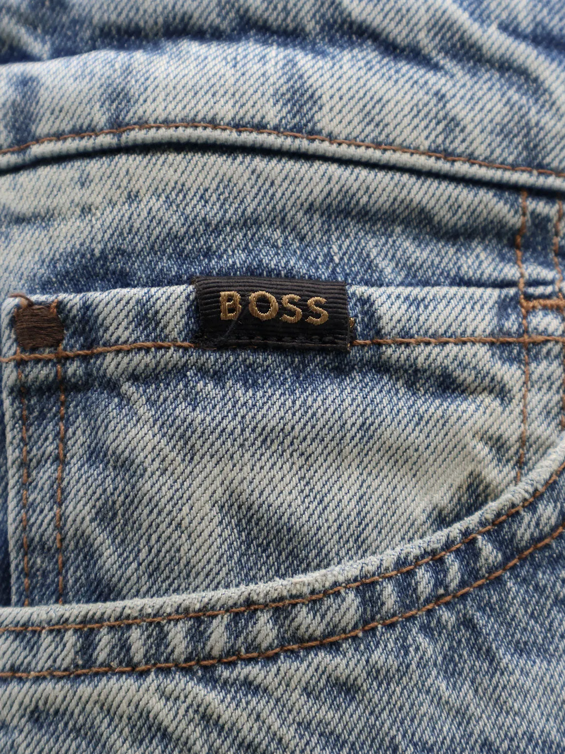 Cotton Jeans With Back Suede Logo Patch sold by Wanan Luxury product image thumbnail 3