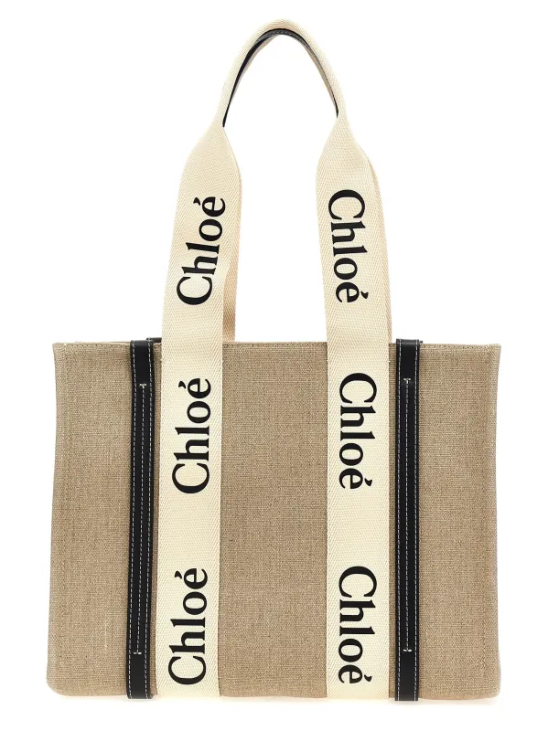 Woody Medium Tote Bag Beige sold by Wanan Luxury