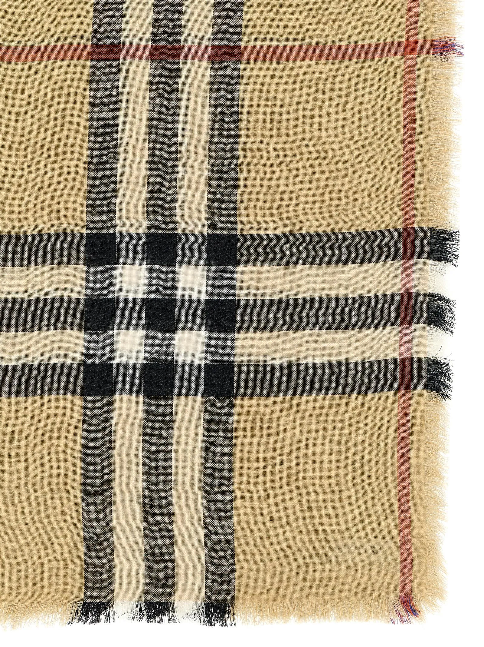 Check Reversible Scarf Scarves And Foulards Beige sold by Wanan Luxury product image thumbnail 2