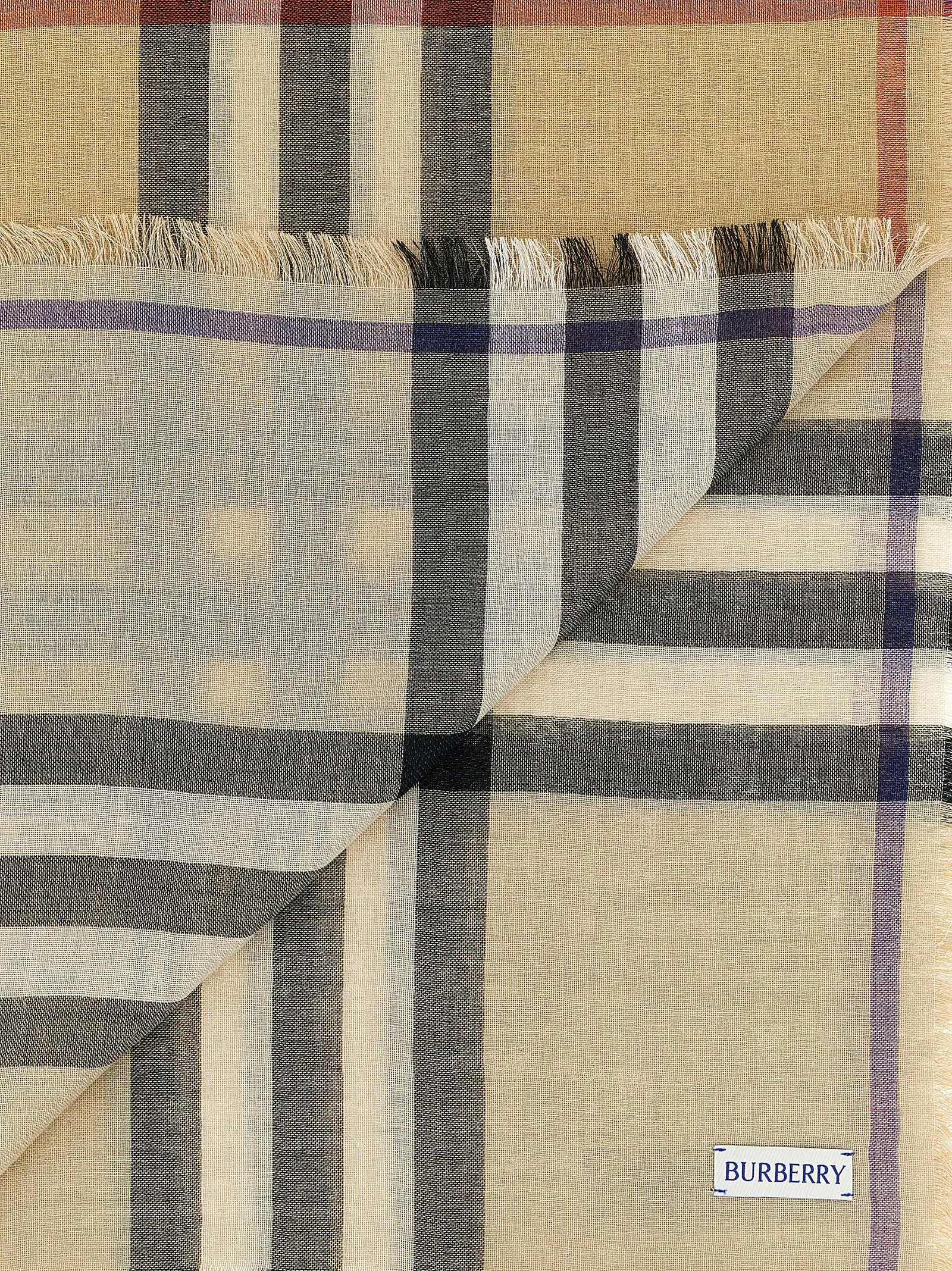 Check Reversible Scarf Scarves And Foulards Beige sold by Wanan Luxury product image thumbnail 3