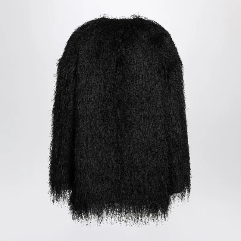Black Filipo Coat With Fringes sold by Wanan Luxury product image thumbnail 2