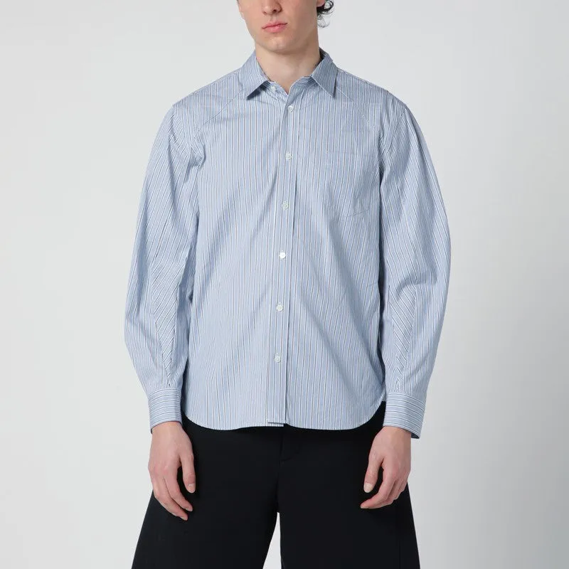 Light Blue Striped Cotton Shirt sold by Wanan Luxury