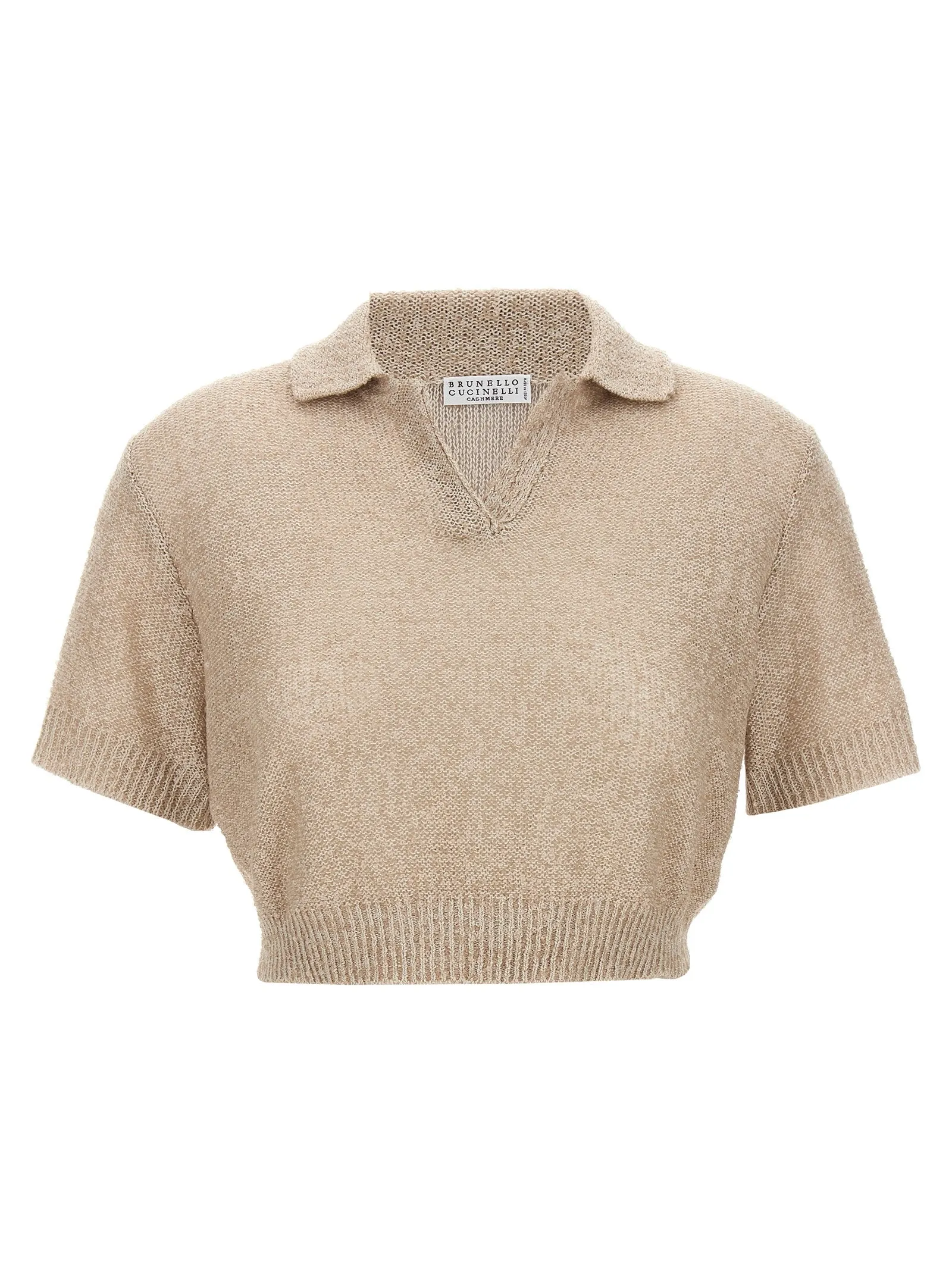 Sequin Shirt Polo Beige sold by Wanan Luxury