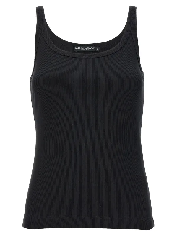 Ribbed Tank Top Tops Black sold by Wanan Luxury