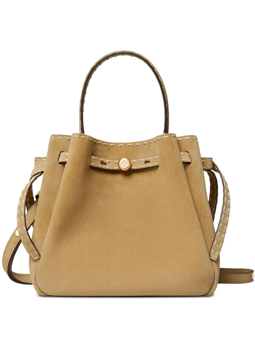 Romy Suede Leather Bucket Bag sold by Wanan Luxury