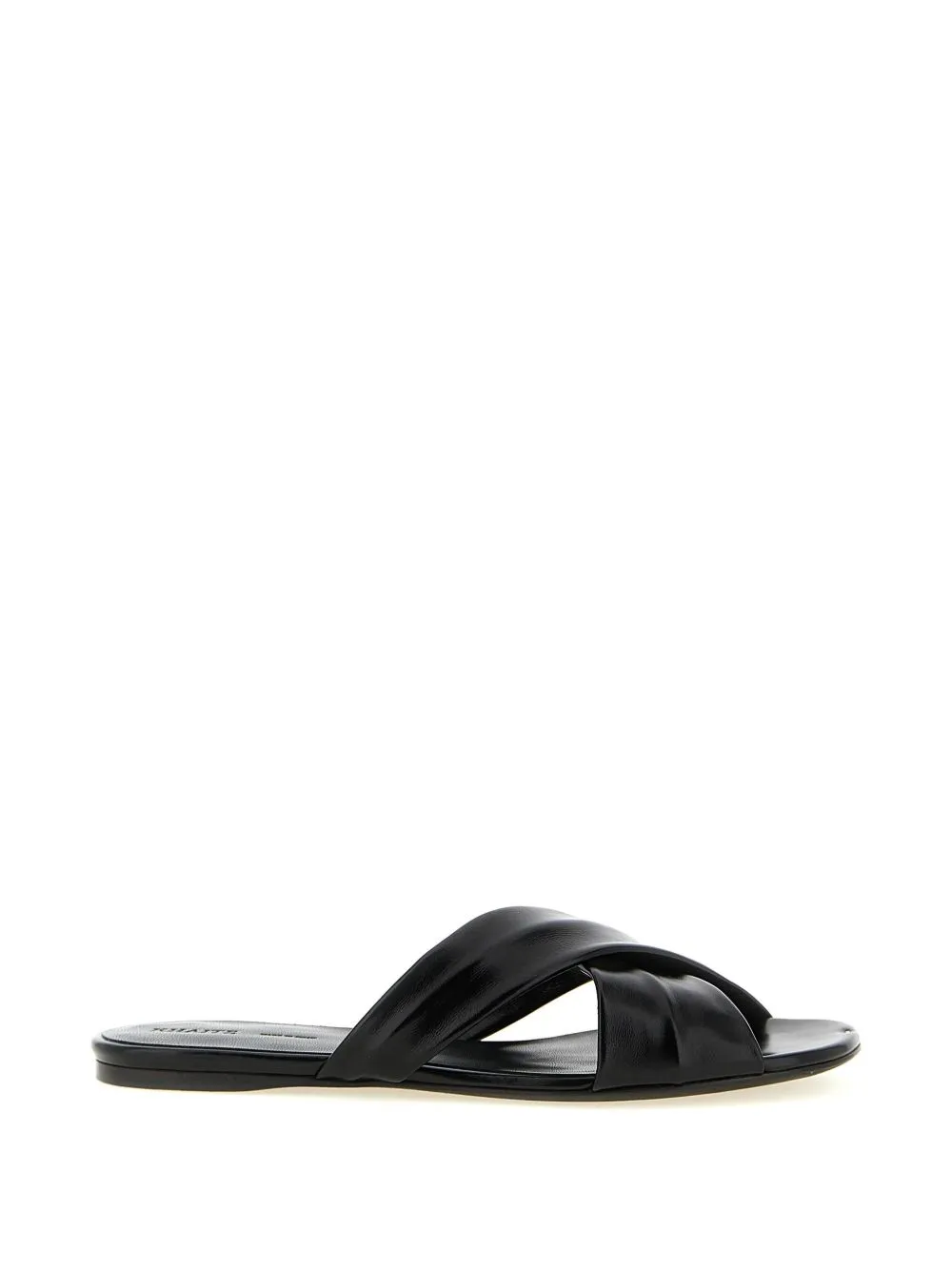 Liria Leather Flat Sandals sold by Wanan Luxury
