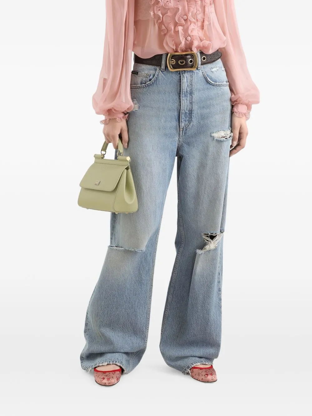 Sicily Medium Leather Handbag sold by Wanan Luxury product image thumbnail 4