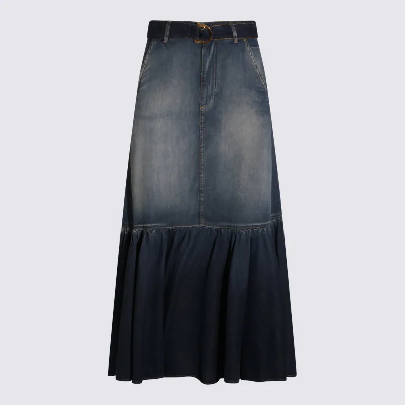 Skirts Blue And Green sold by Wanan Luxury