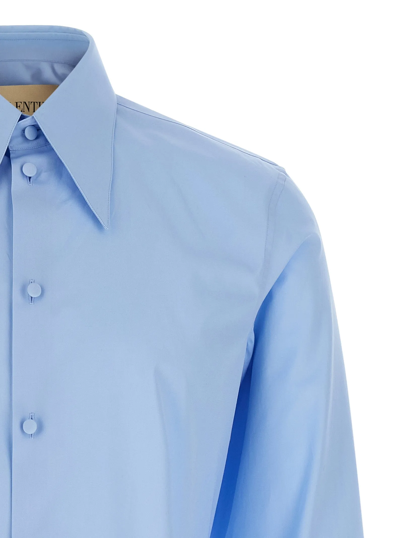 Valentino Garavani Cotton Shirt Shirt And Blouse Light Blue sold by Wanan Luxury product image thumbnail 3