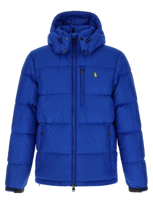 Logo Embroidery Down Jacket Puffer Jackets Blue made by Polo by Ralph Lauren