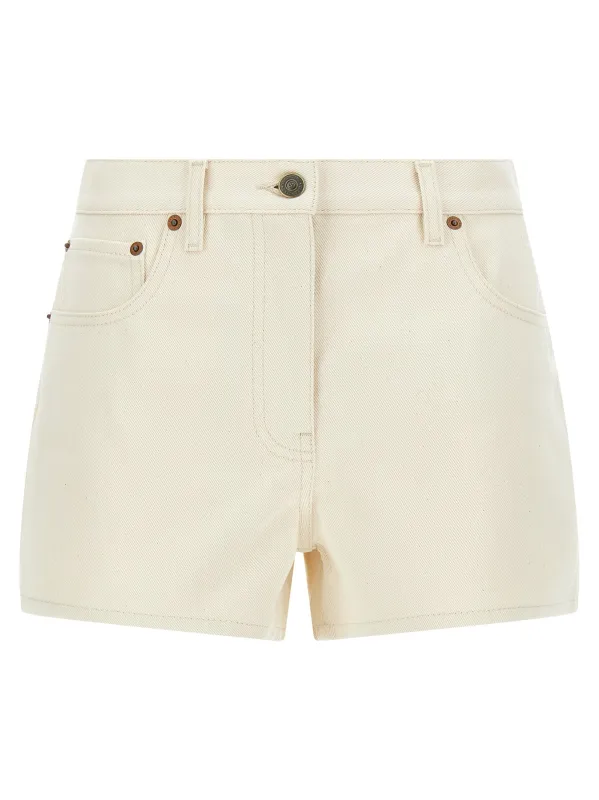 Valentino Garavani Vgold Shorts Bermuda And Short Beige sold by Wanan Luxury