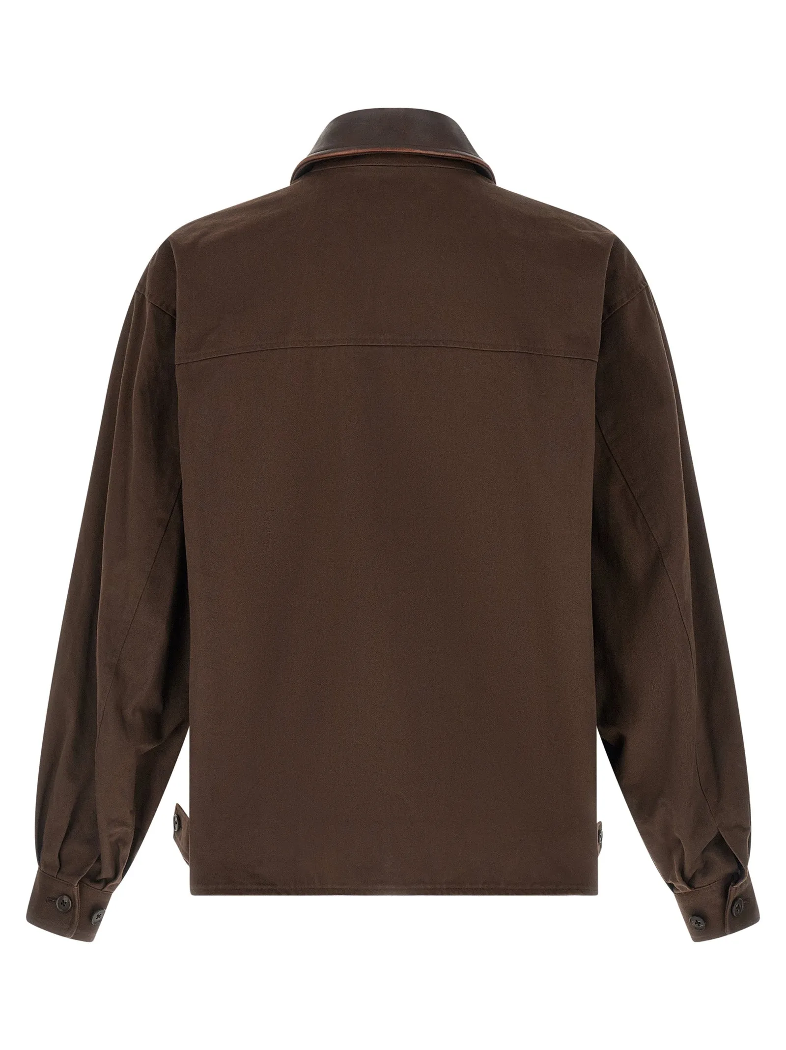 Leather Collar Jacket Puffer Jackets Brown sold by Wanan Luxury product image thumbnail 2