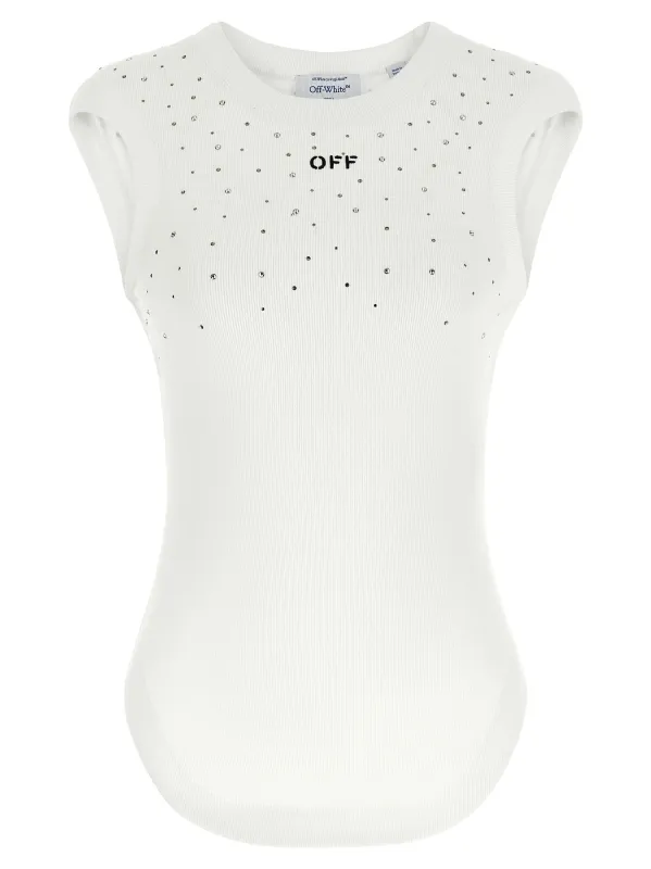 Top Swarowski Tops White sold by Wanan Luxury