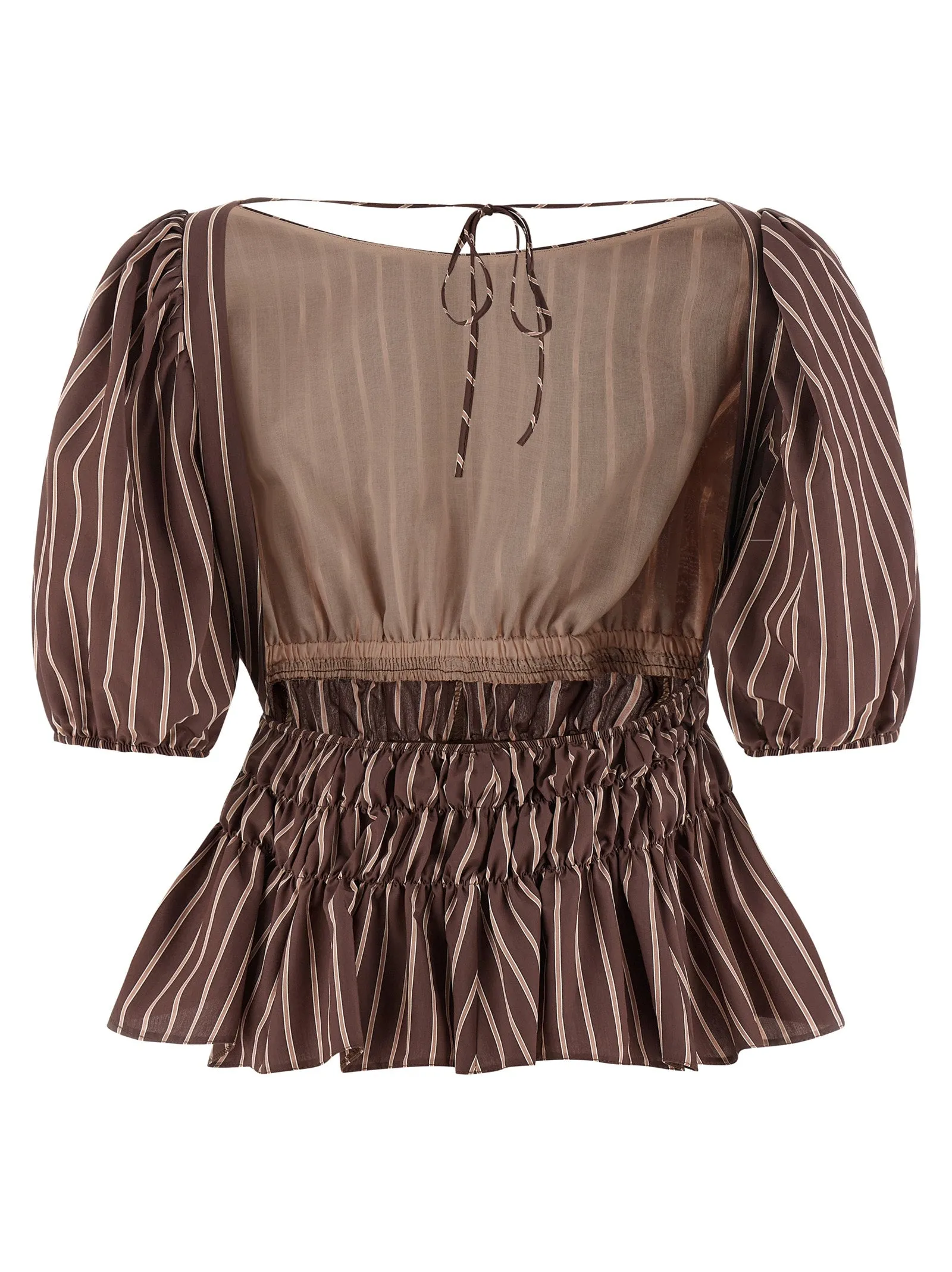 Jeanette Tops Brown sold by Wanan Luxury product image thumbnail 2